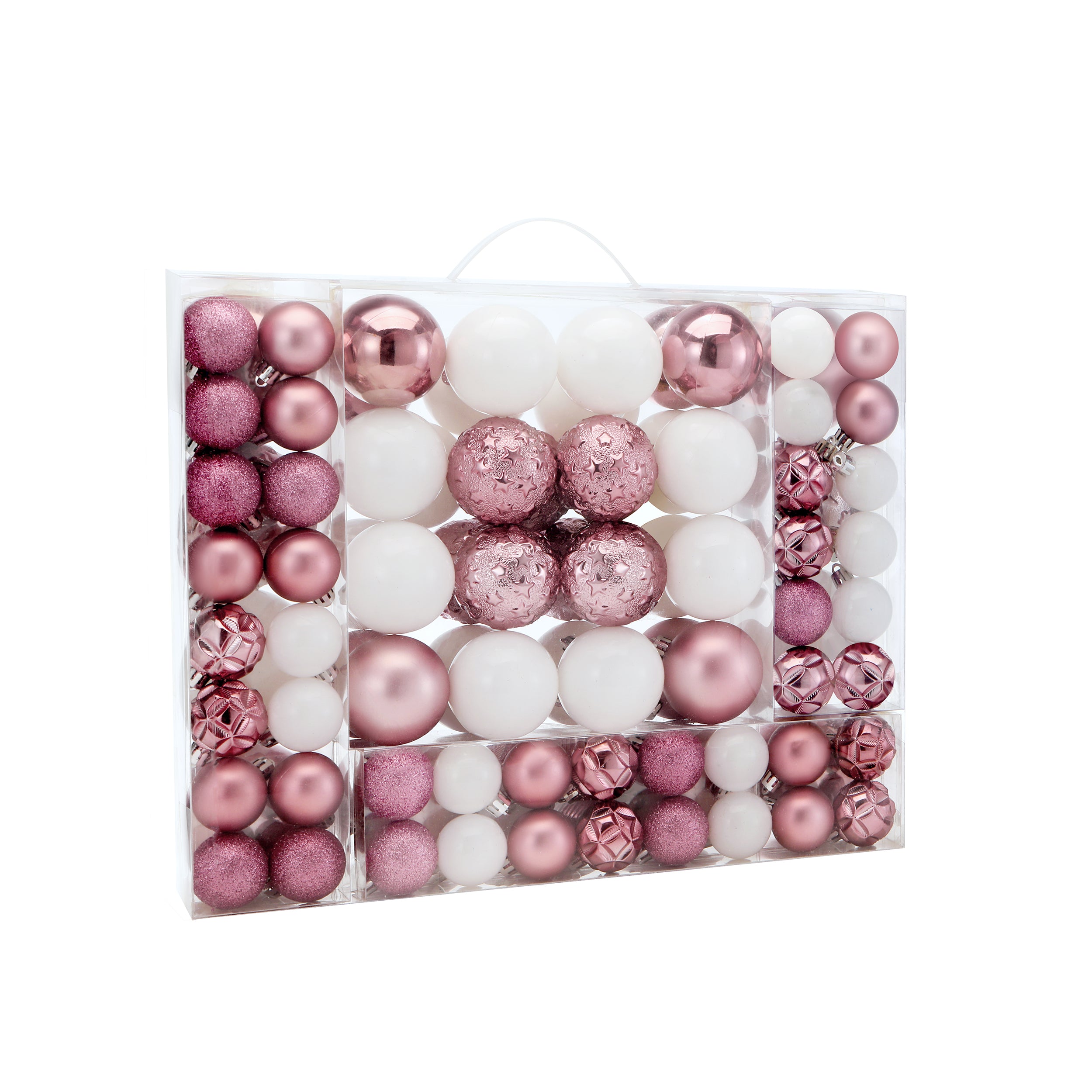 87ct Christmas Ball Ornaments Set Shatterproof Seasonal Hanging Decorations with Reusable Hand-held Gift Package for Xmas Tree Holiday Party and Home Decor, Airy Blue