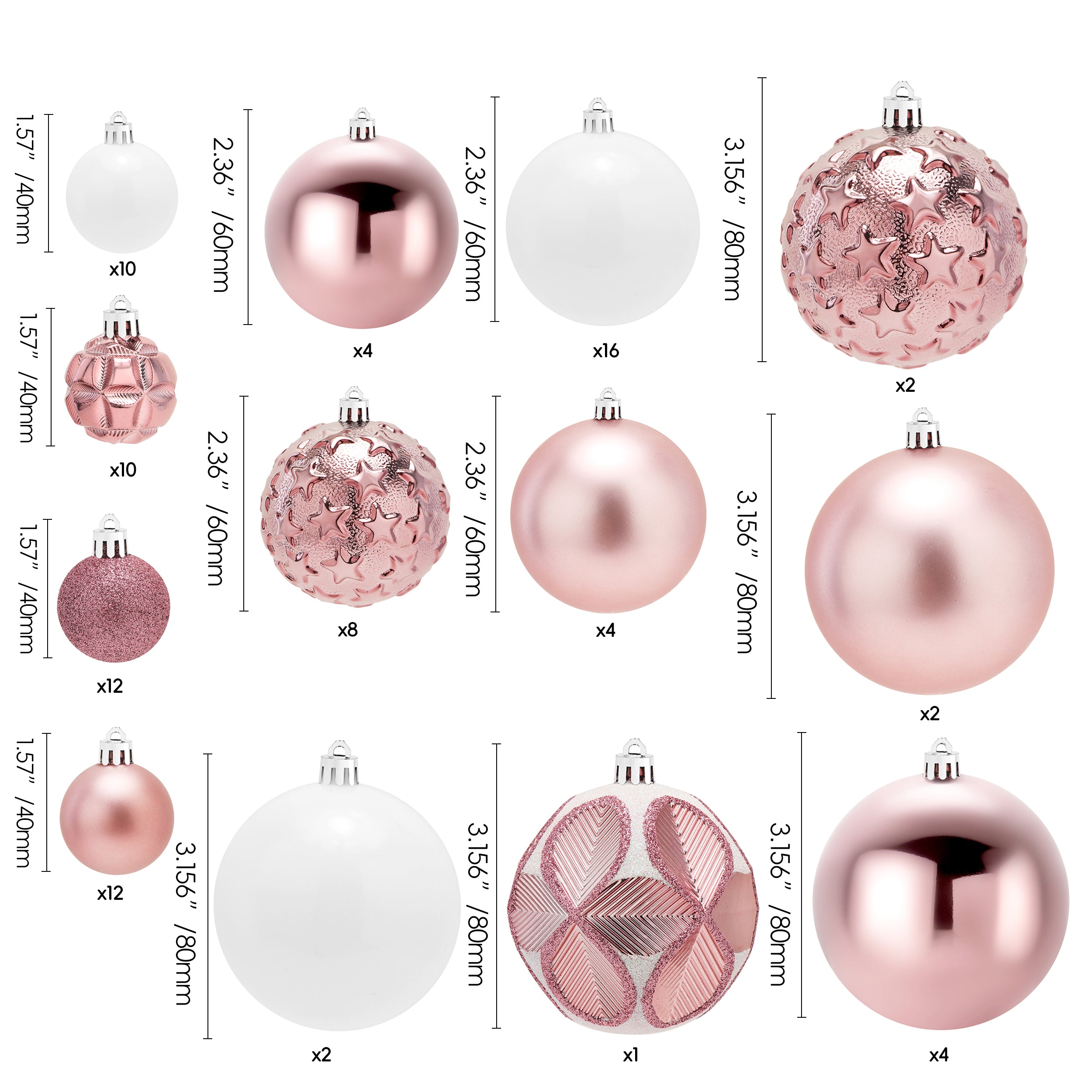 87ct Christmas Ball Ornaments Set Shatterproof Seasonal Hanging Decorations with Reusable Hand-held Gift Package for Xmas Tree Holiday Party and Home Decor, Airy Blue