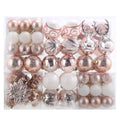 100-Pack Various Shatterproof Christmas Balls, Christmas Decorative Ball Ornaments for Xmas Tree- Rose Gold-601968802530
