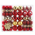 100-Pack Various Shatterproof Christmas Balls, Christmas Decorative Ball Ornaments for Xmas Tree- Red & Gold-0601968802547